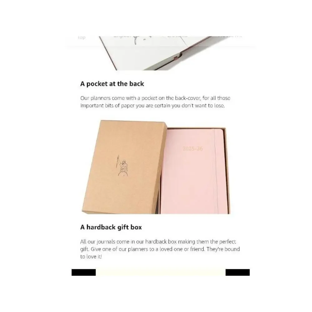 Wykekhams Journal Executive Pink 2025 Daily Planner New Giftable Luxe‎ Modern